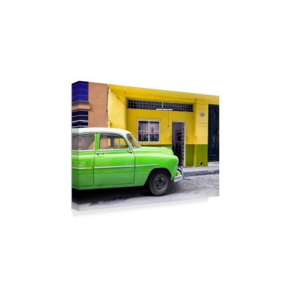 Philippe Hugonnard 'Vintage Green Car Of Havana' Canvas Art,16x24